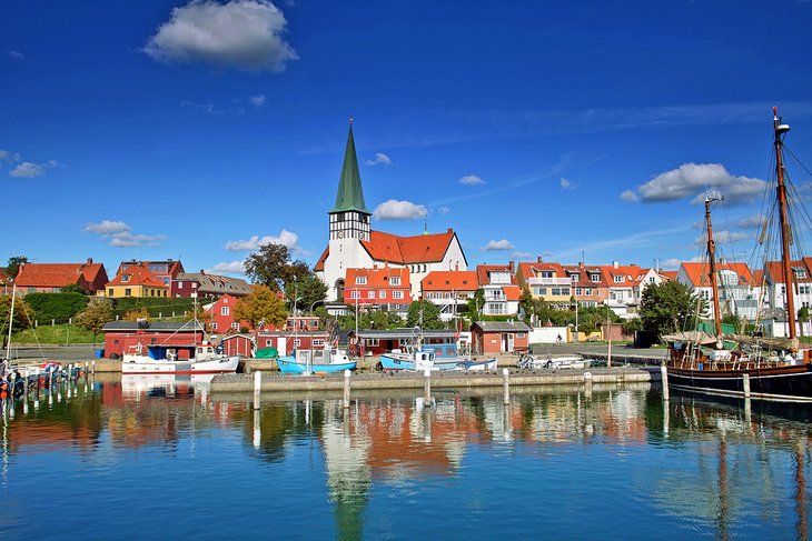 Roenne Harbor on the island of Bornholm