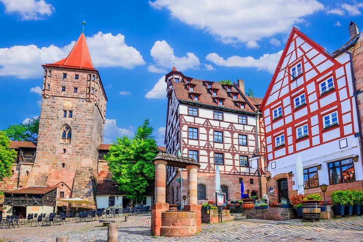 Tiergartnertor Square in the old town of Nuremberg