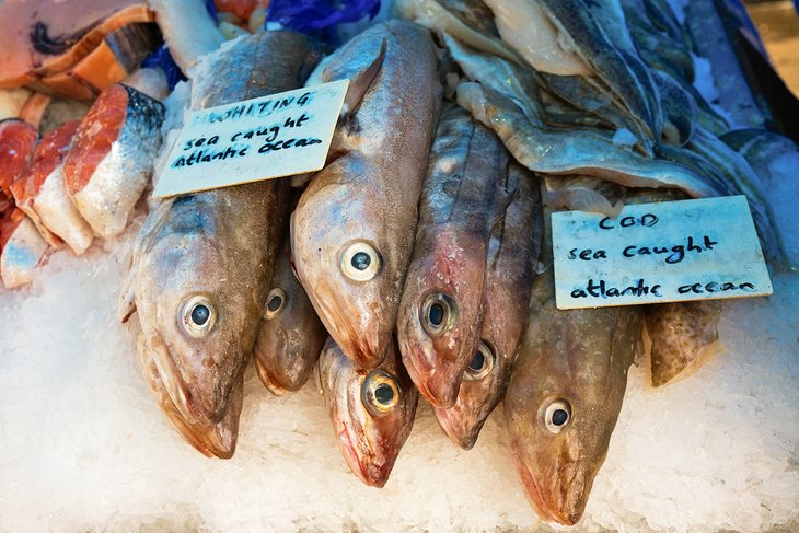 Fresh fish for sale at the Milk Market in Limerick