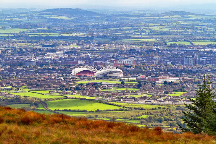 View of Limerick city and Thomond Park