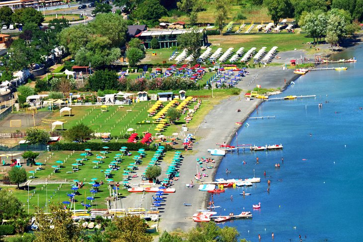 Beach at Lake Albano