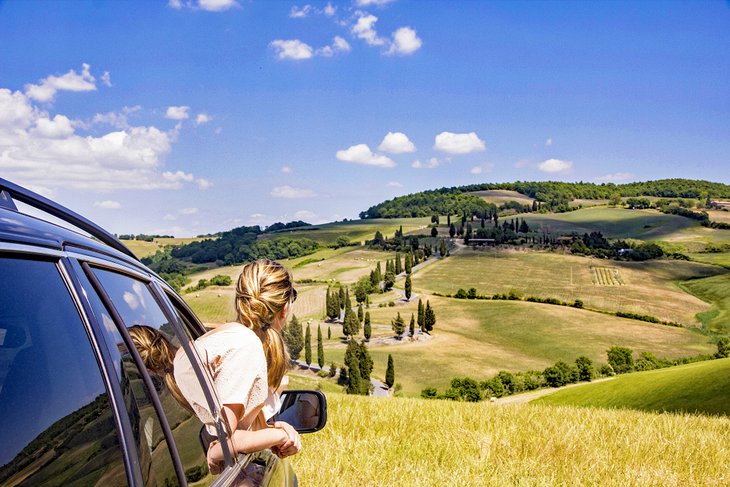 Enjoying the view in Tuscany