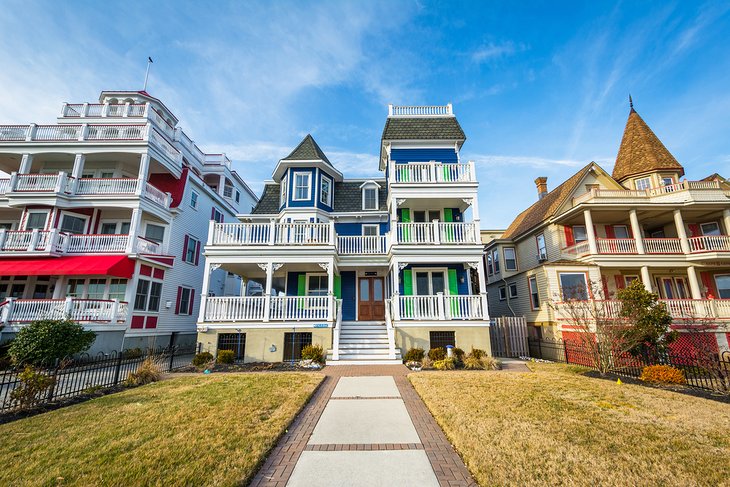 Victorian homes in the Cape May Historic District