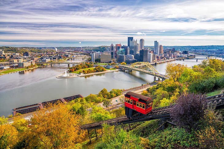 View of downtown Pittsburgh from the top of the Duquesne Incline