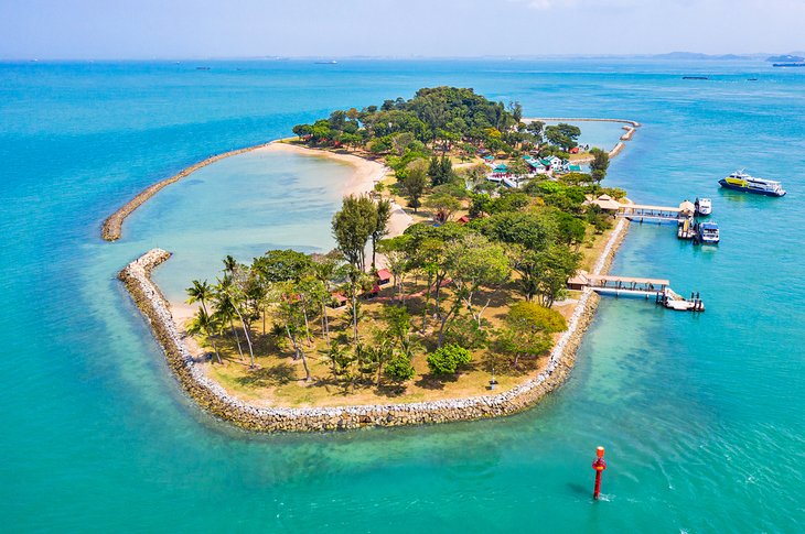 Aerial view of Kusu Island