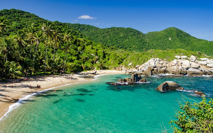 Stunning beach in Tayrona National Park, Colombia