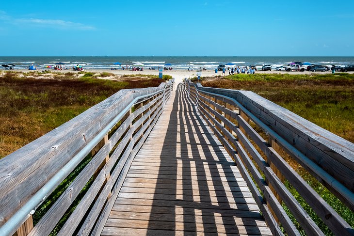 Walkway leading to East Beach, Galveston Island