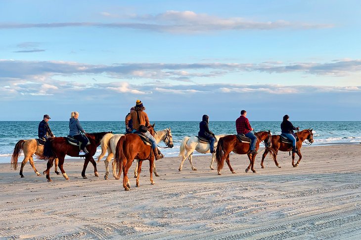 Horseback riding on Whitecap Beach