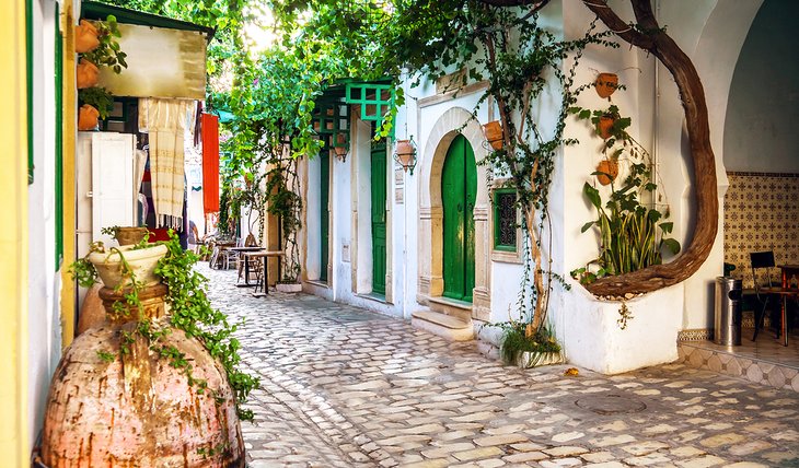 Beautiful street in Mahdia's medina