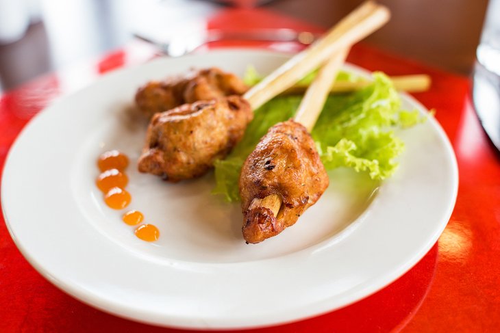 Meal at a restaurant in Halong Bay