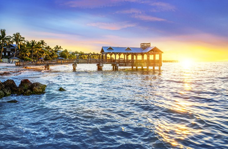 Pier in Key West at sunset