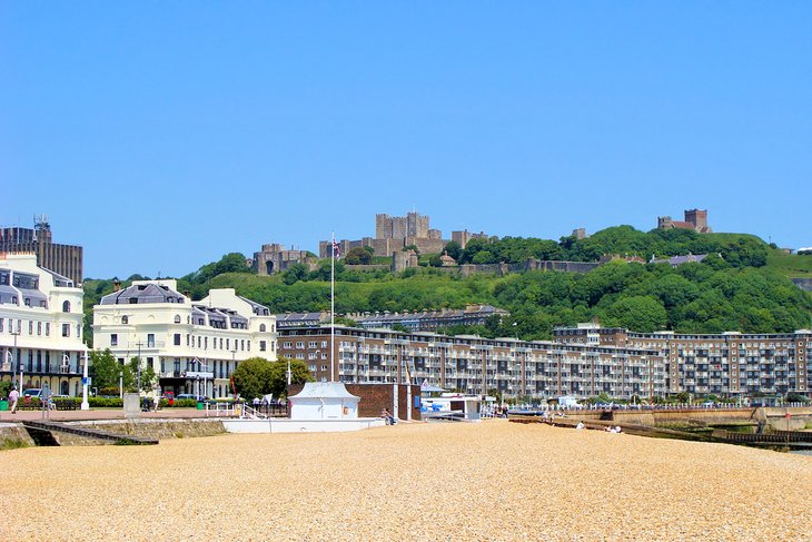 Dover Beach with Dover Castle in the distance