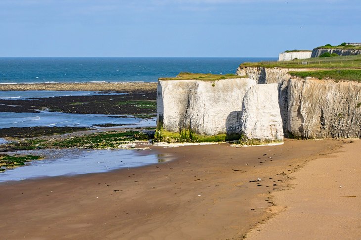 Chalk cliffs at Botany Bay Beach at Broadstairs