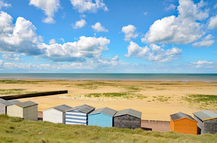 Beach huts at Minnis Bay, Kent
