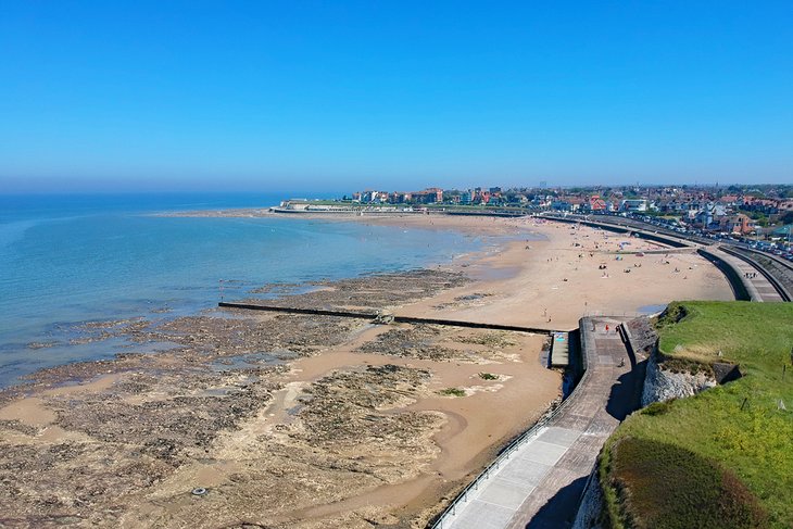 Aerial view of St. Mildred's Bay, Westgate on Sea