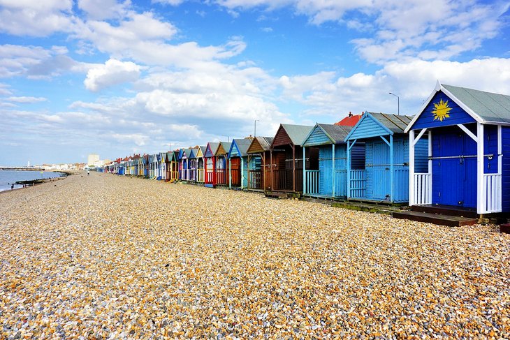 Colorful huts on Herne Bay