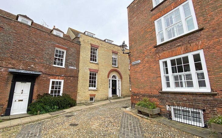 Brick buildings on Mermaid Street