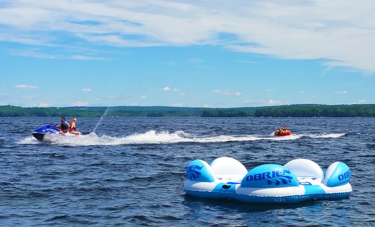 Relaxing on Sebago Lake, Maine