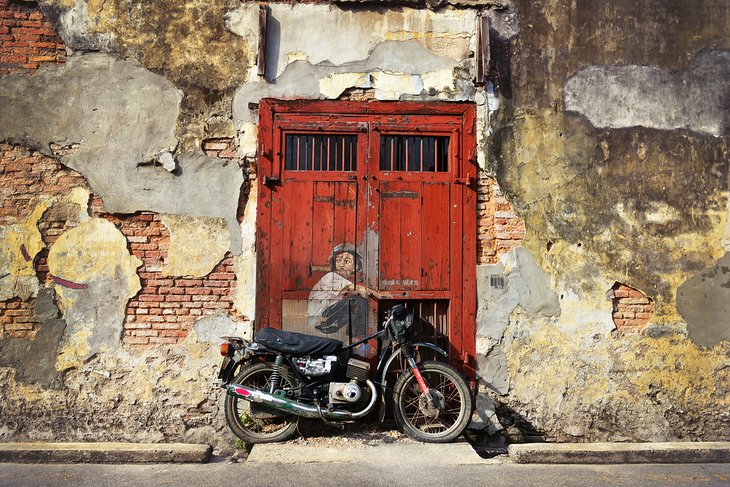 "Boy on a Bike" mural in George Town