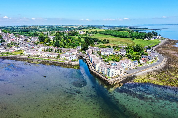 Aerial view of Killyleagh on the Ards Peninsula