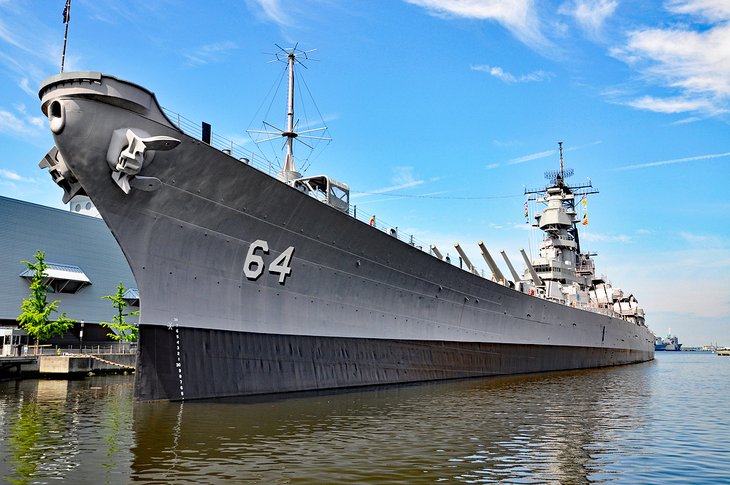 USS Wisconsin Battleship in Norfolk, Virginia
