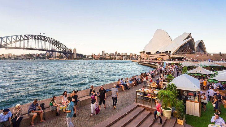 Dining near the Sydney Opera House