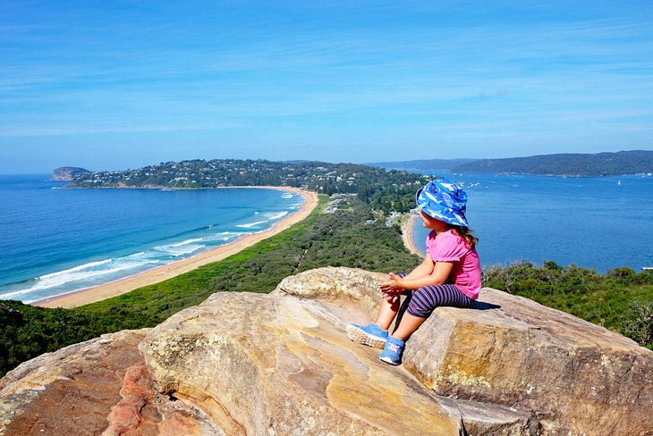 Enjoying the view over Palm Beach in Sydney's Northern Beaches