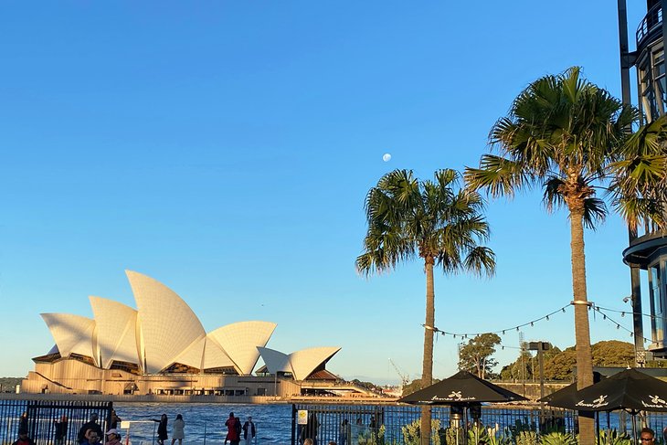 View over Sydney Harbour to the Opera House