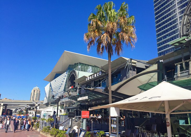 Cafés and shops in Darling Harbour
