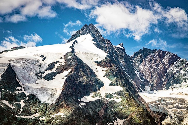 View of Grossglockner, Austria's highest mountain peak