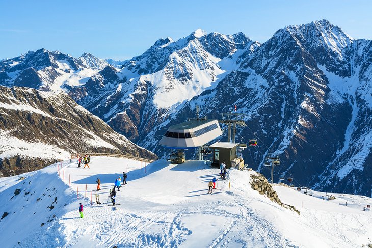 Riffelsee ski resort, Pitztal Valley, Austrian Alps