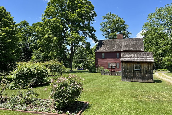 Garden and barn at the Welles Shipman Ward Museum