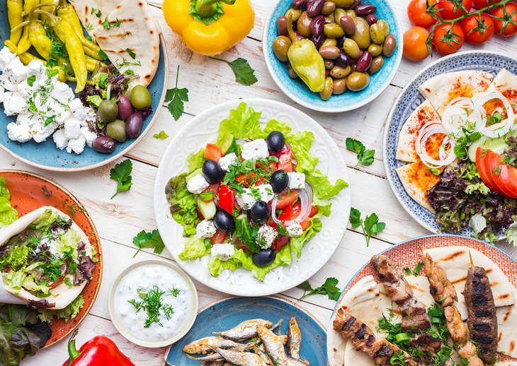 Cypriot meze spread