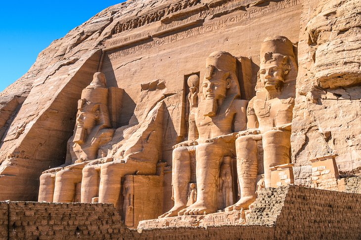 The Temples of Abu Simbel on the shore of Lake Nasser