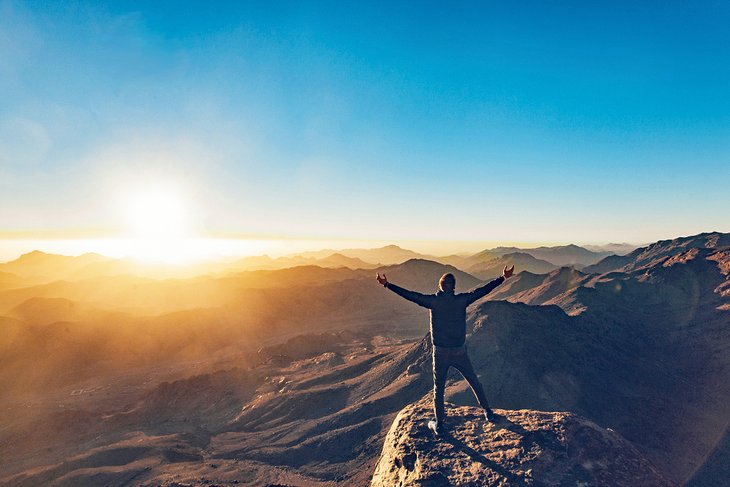 Sunrise on Mt Sinai's summit