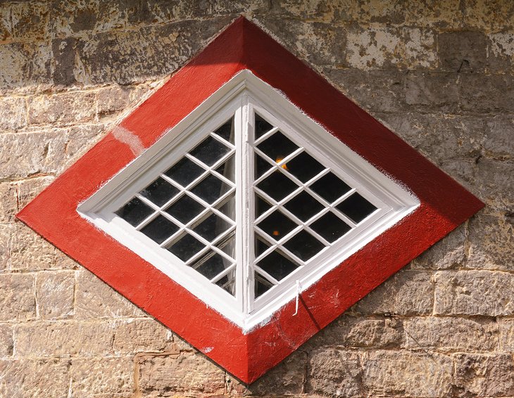 Diamond-shaped window at A La Ronde