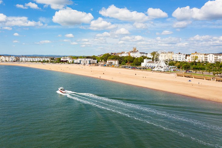 Aerial view of Exmouth Beach