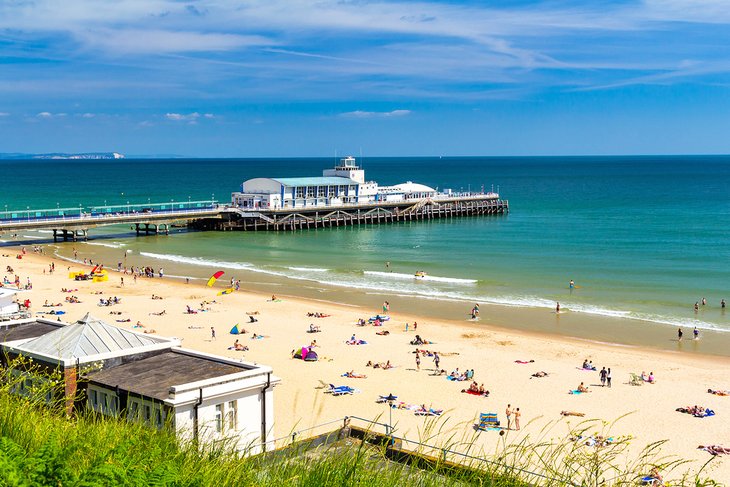West Cliff Beach and the Bournemouth Pier