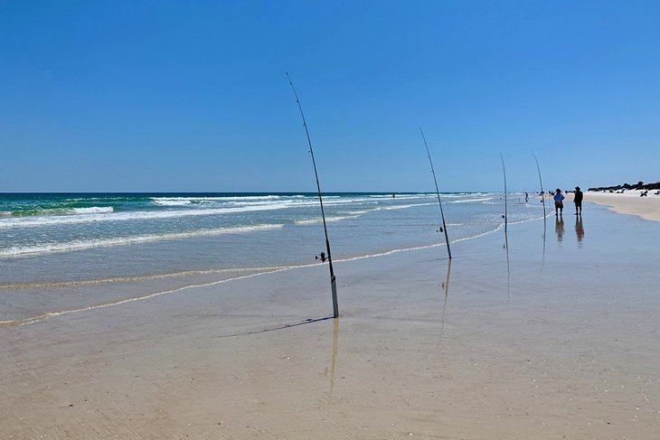 Beach fishing in St. Augustine