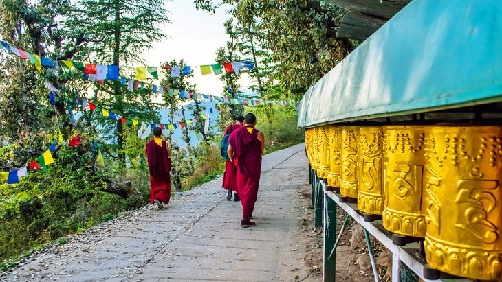 Prayer wheels in Dharamsala, India