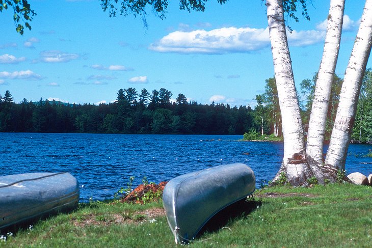 Canoes on Lake Umbagog