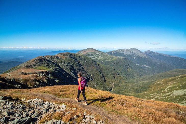 Hiker on Mount Washington