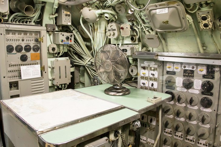 Navigation room in the USS Albacore