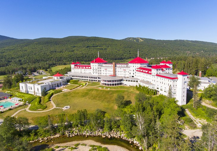 Aerial view of the Historic Mount Washington Hotel, Bretton Woods