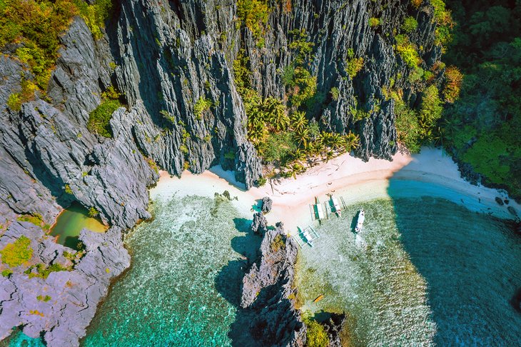 Aerial view of El Nido, Palawan, Philippines