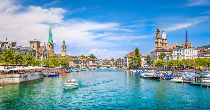 Boats on Lake Zurich