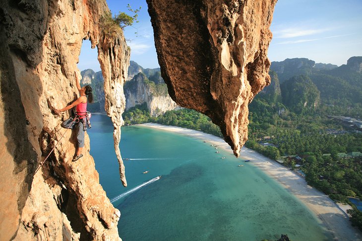 Rock climbing in Railay Beach