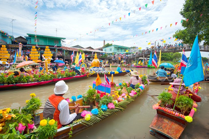 Floating market in Thailand