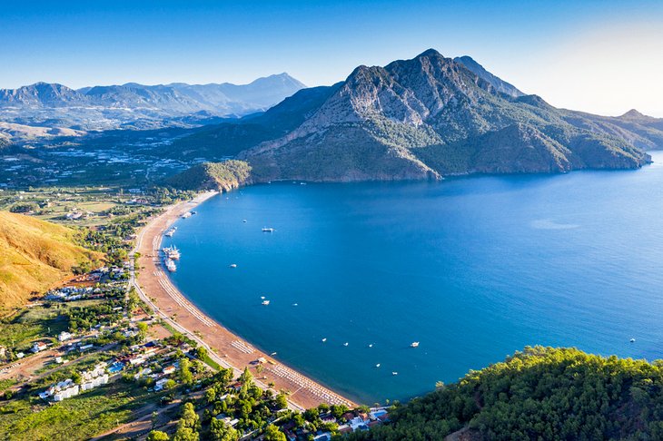 Aerial view of Adrasan Beach