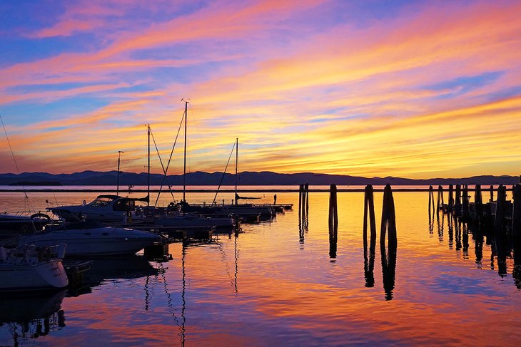 Sunset over Lake Champlain, Burlington